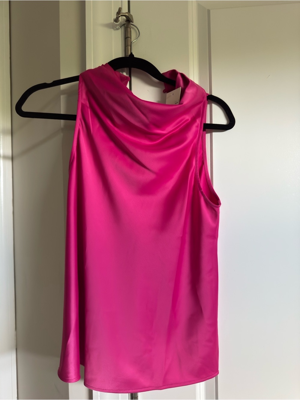 Evereve Hot Pink Sleeveless Cowl Neck Top
